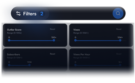 Powerful filters interface